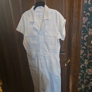 Pistola Cream Short Sleeve Jumpsuit